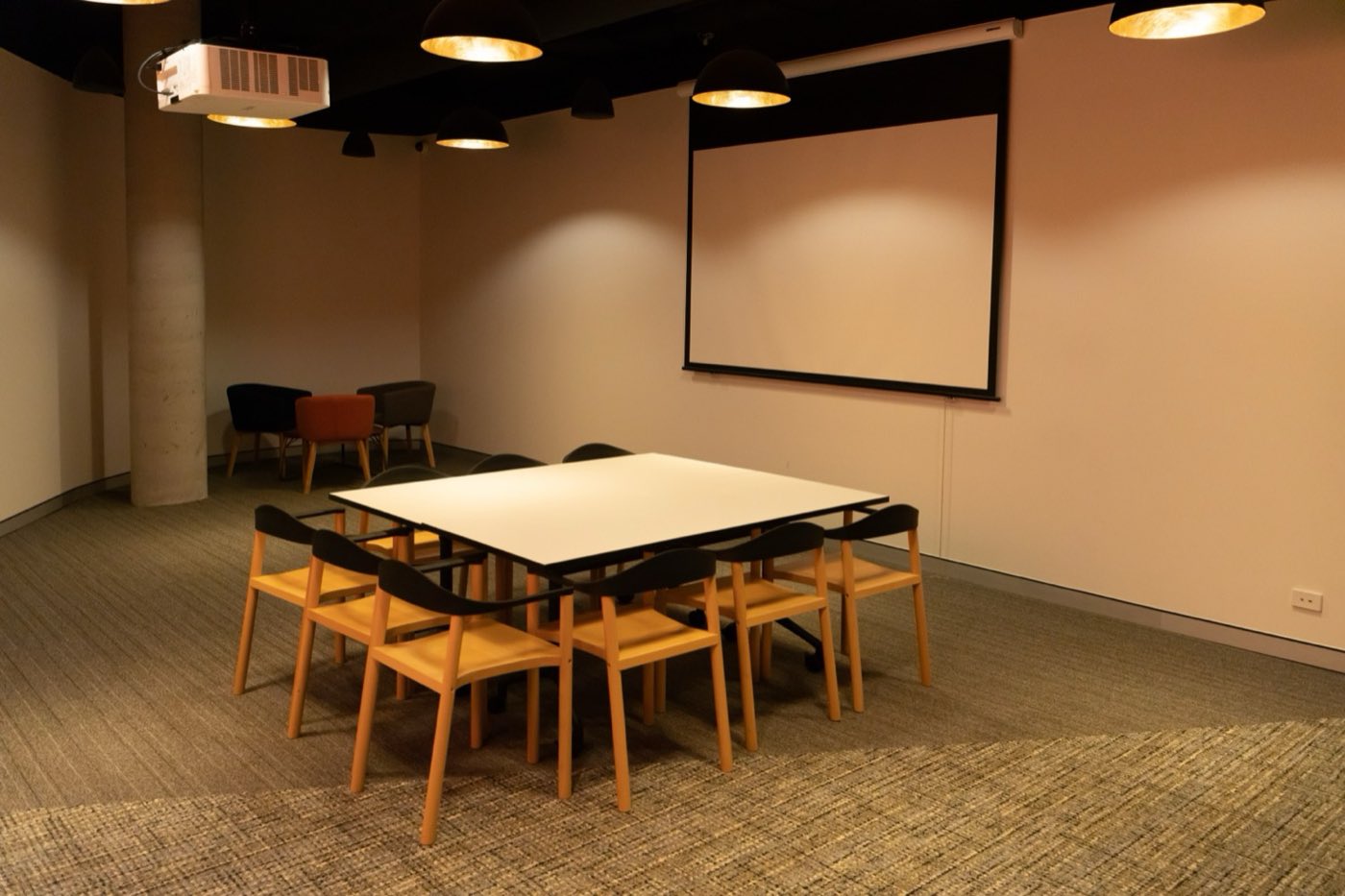 The Community Hub set up as a boardroom