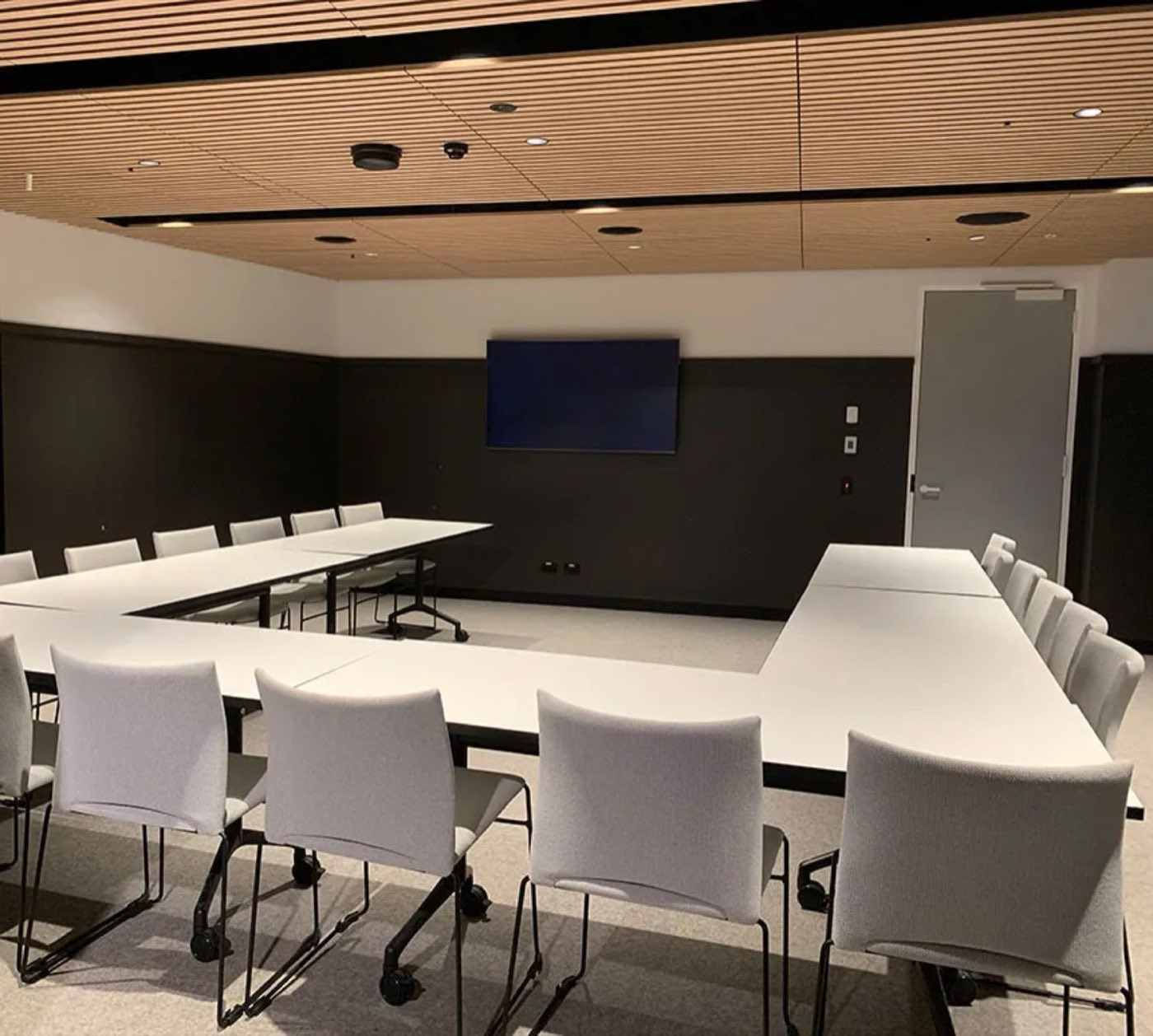 The Manly room set up classroom style