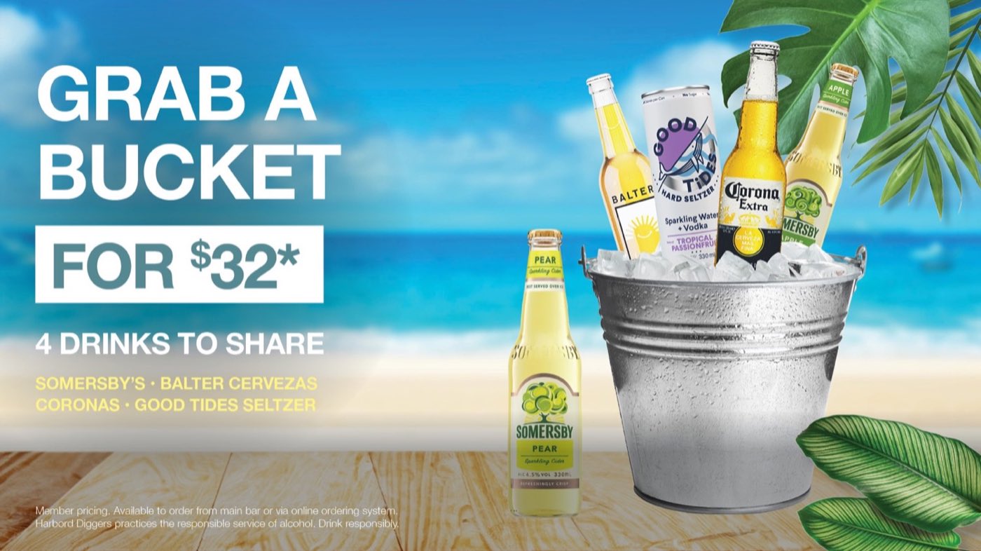 Grab a Bucket: four drinks to share for $32
